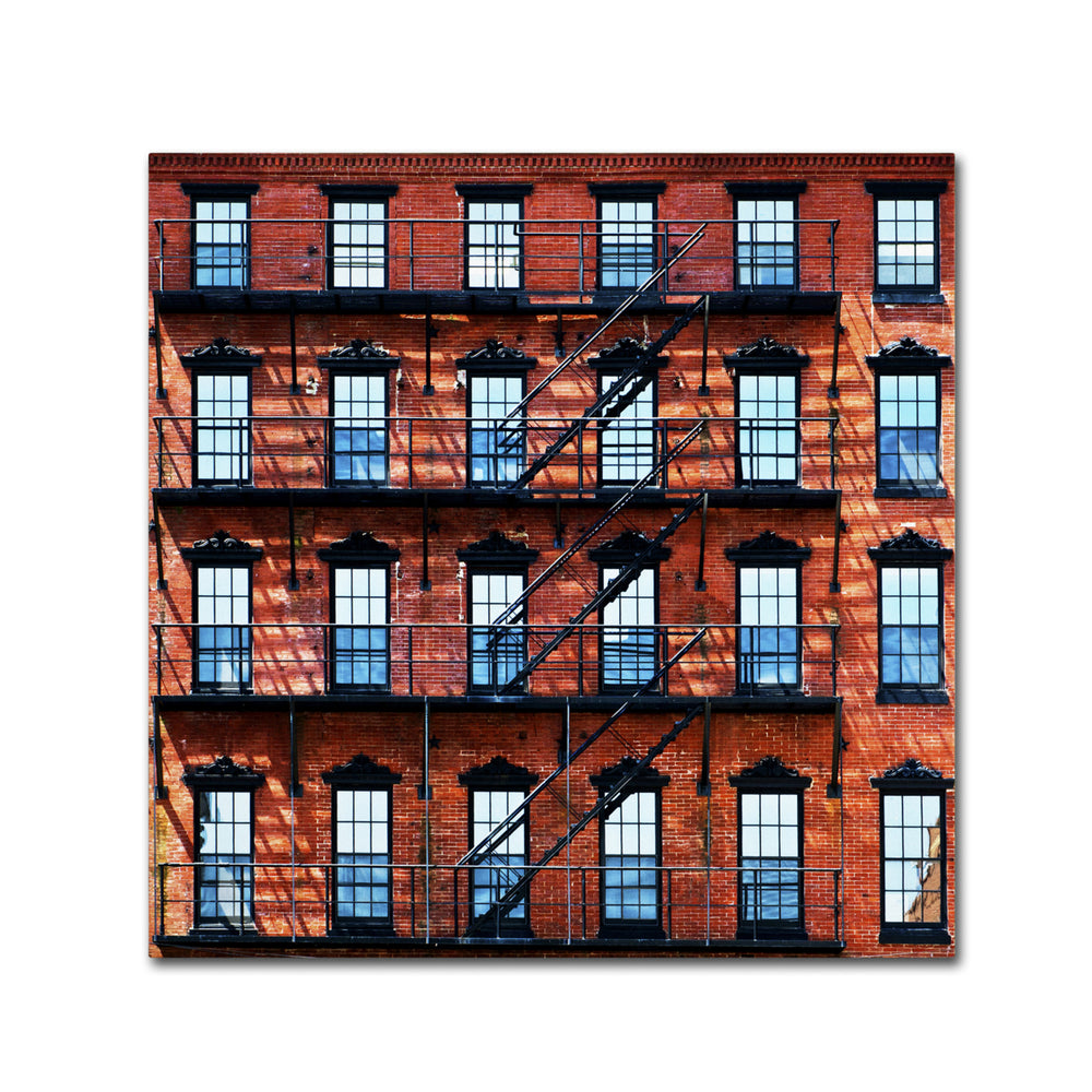 Philippe Hugonnard Brick Building Canvas Wall Art 14 x 14 Image 2