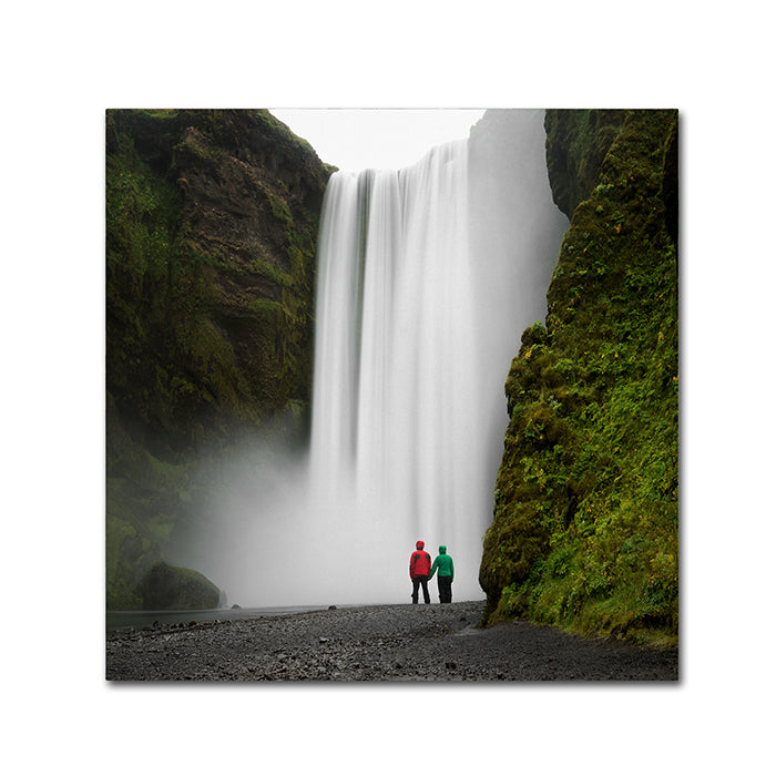 Philippe Sainte-Laudy Skogafoss for Two Canvas Wall Art 14 x 14 Image 1