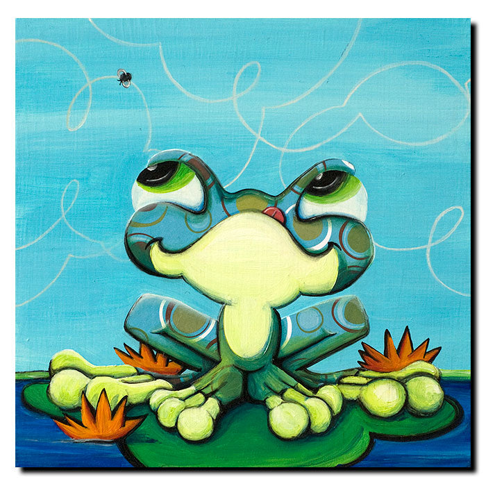 Frogs Lunch by Sylvia Masek Canvas Wall Art 14 x 14 Image 1