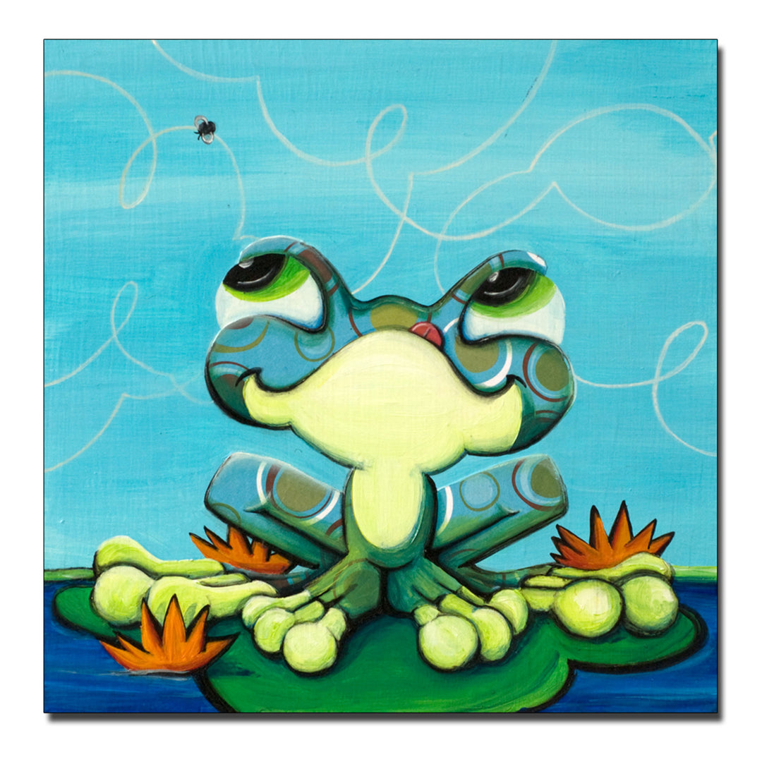 Frogs Lunch by Sylvia Masek Canvas Wall Art 14 x 14 Image 2