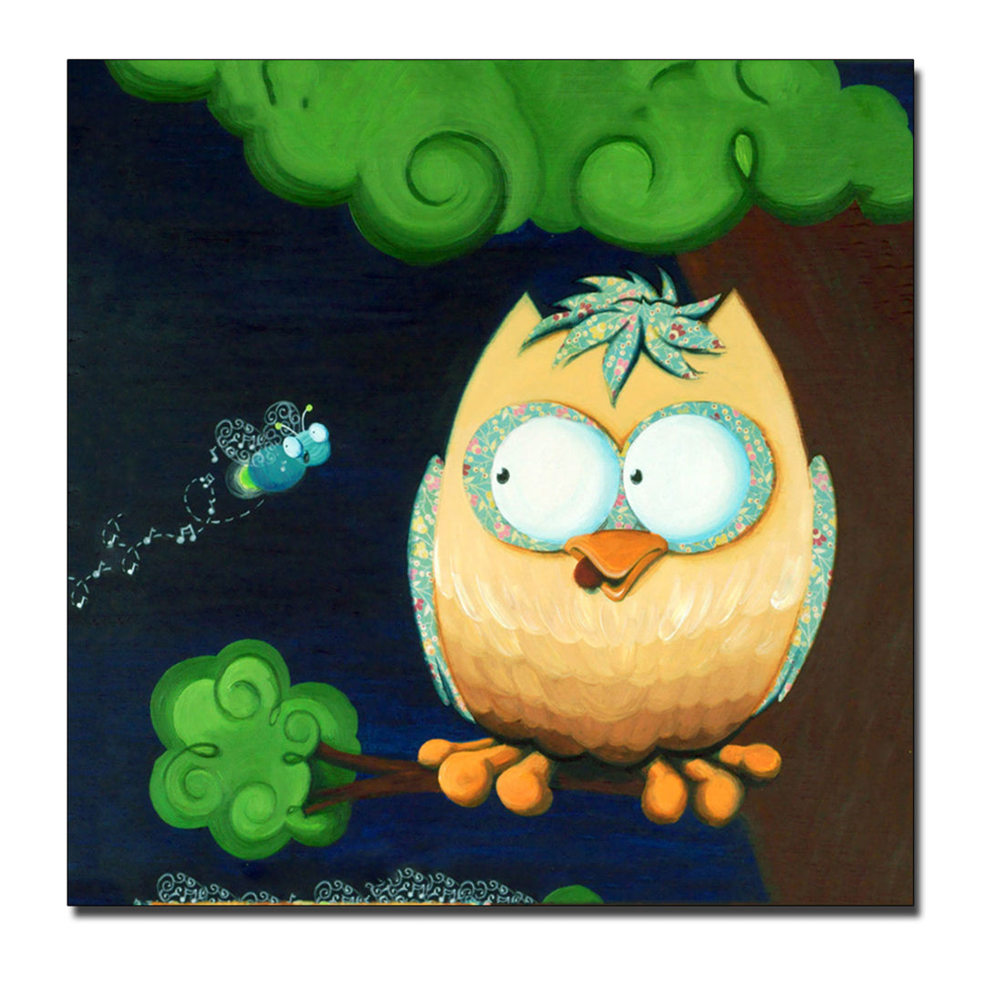 Sylvia Masek Owl Canvas Wall Art 14 x 14 Image 2