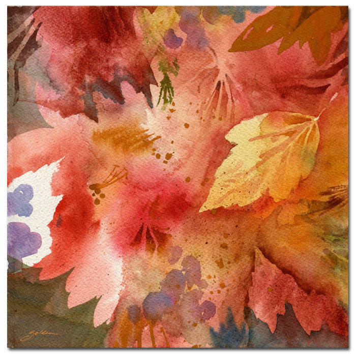 Sheila Golden Autumns Shadows Canvas Wall Art 14 x 14 Image 1