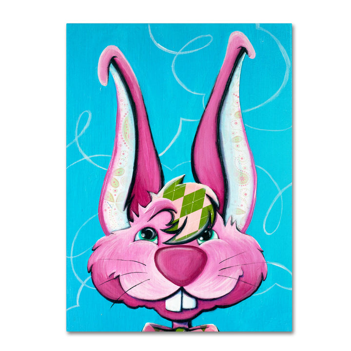 Sylvia Brown Dressy Bunny Canvas Wall Art 14 x 14 Image 1