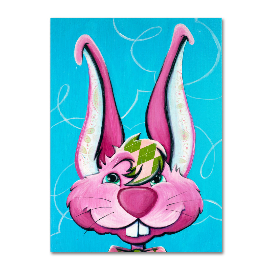 Sylvia Brown Dressy Bunny Canvas Wall Art 14 x 14 Image 2