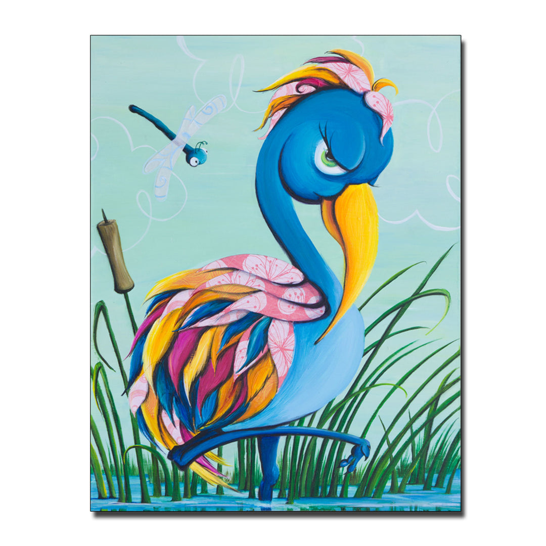 Sylvia Masek Showbird Canvas Wall Art 14 x 14 Image 2