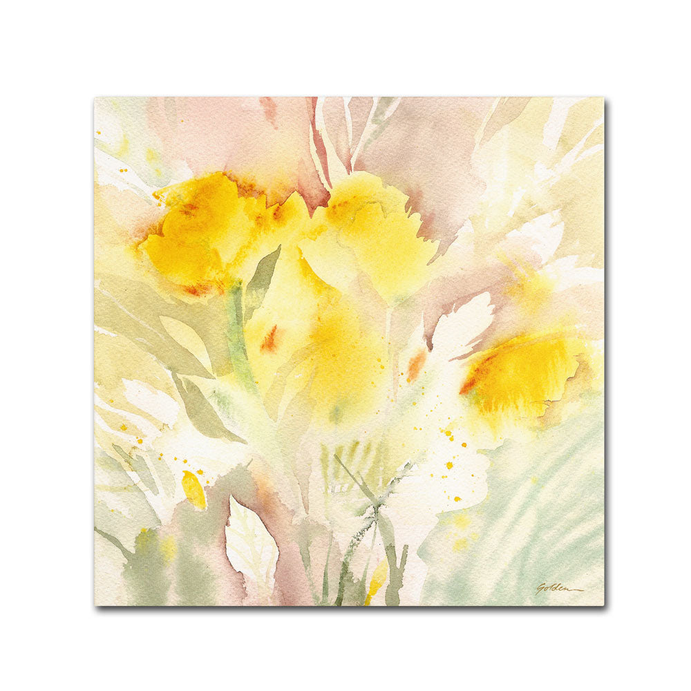 Sheila Golden Wildflower Memory Canvas Wall Art 14 x 14 Image 1