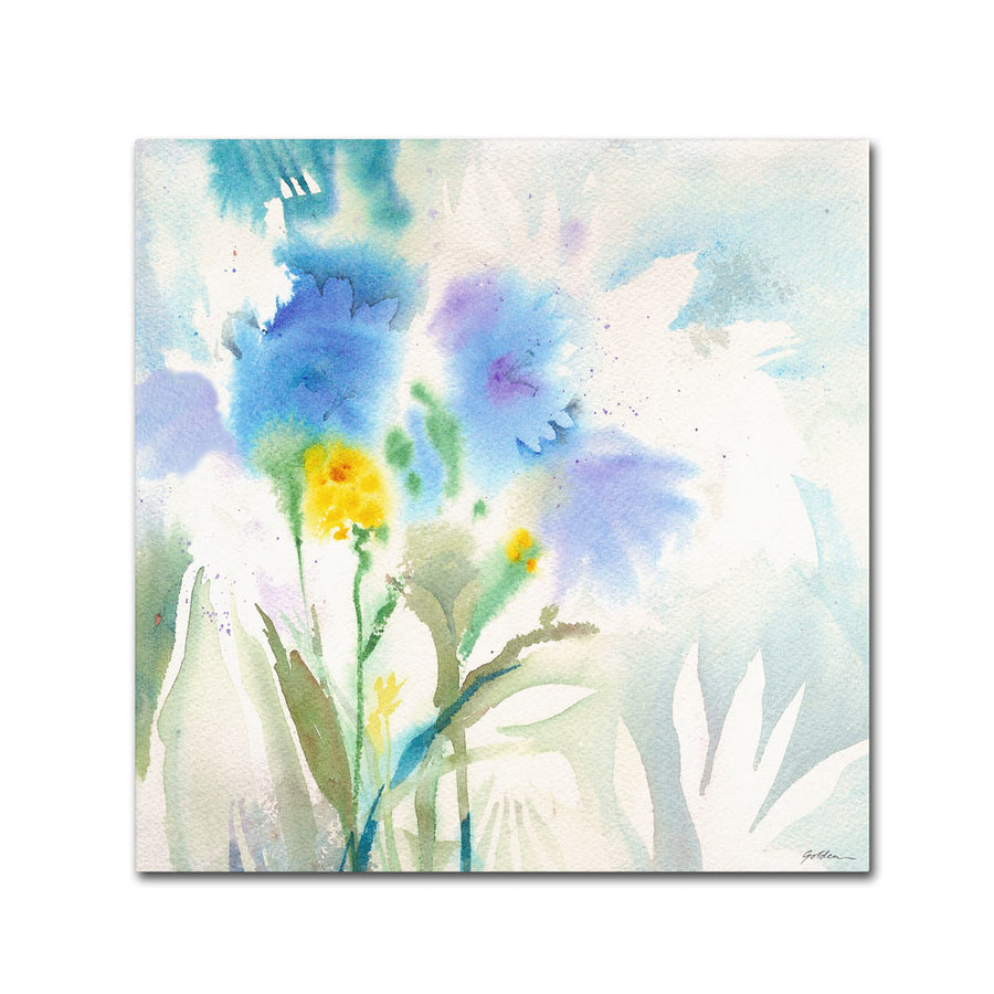 Sheila Golden Blue Reflections Canvas Wall Art 14 x 14 Image 1