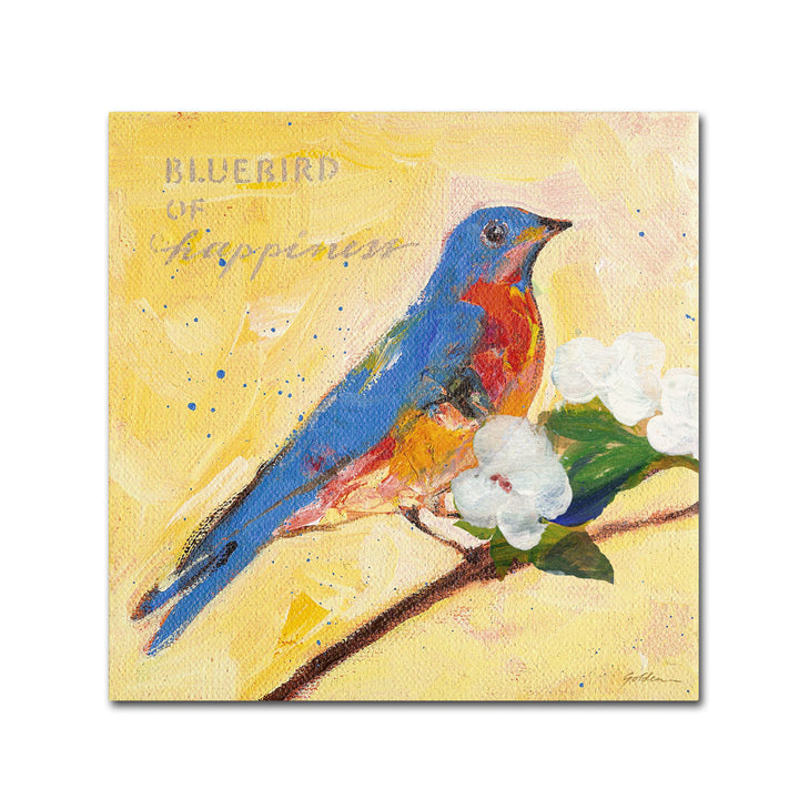 Sheila Golden Bluebird Canvas Wall Art 14 x 14 Image 1