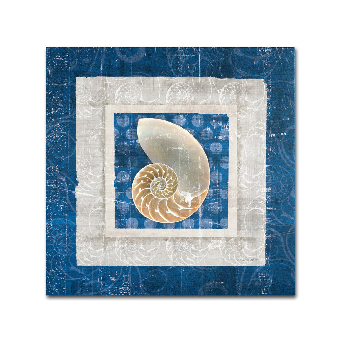 Belinda Aldrich Sea Shell II on Blue Canvas Wall Art 14 x 14 Image 2