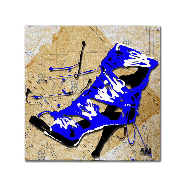 Roderick Stevens Blue Strap Boot Canvas Wall Art 14 x 14 Image 1