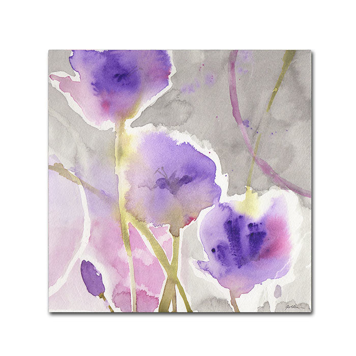 Sheila Golden Deep Purple Canvas Wall Art 14 x 14 Image 1