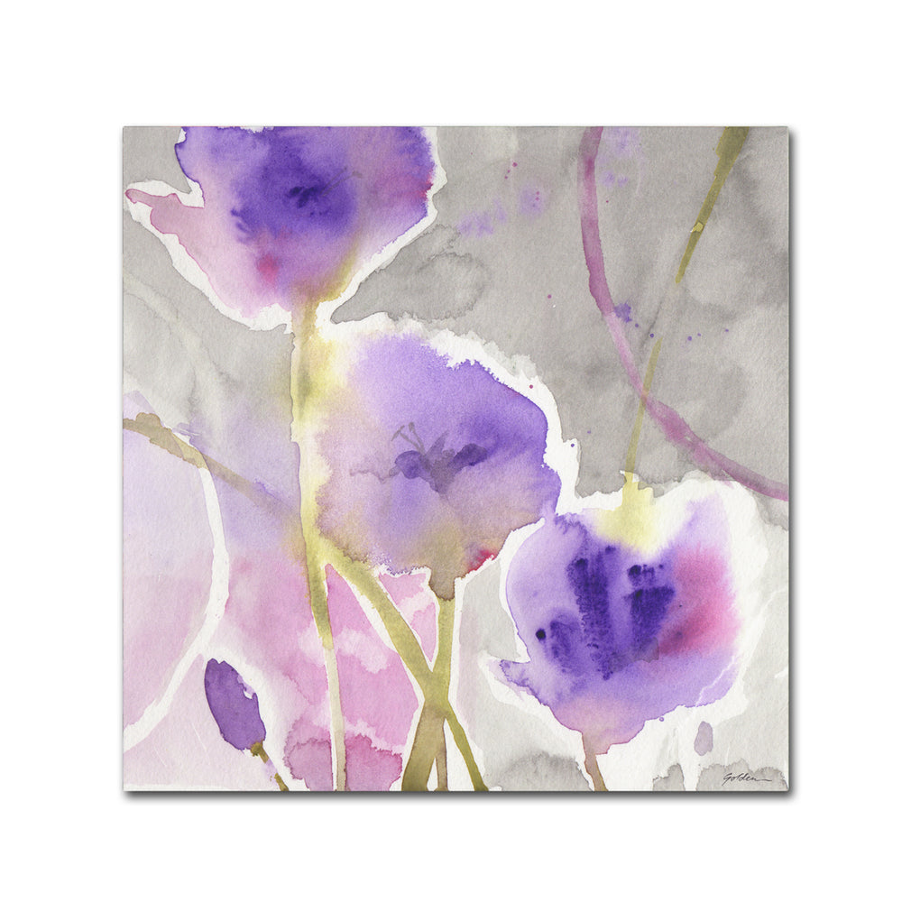 Sheila Golden Deep Purple Canvas Wall Art 14 x 14 Image 2