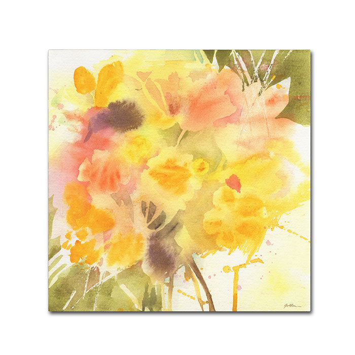 Sheila Golden Meadow of Yellow Canvas Wall Art 14 x 14 Image 1