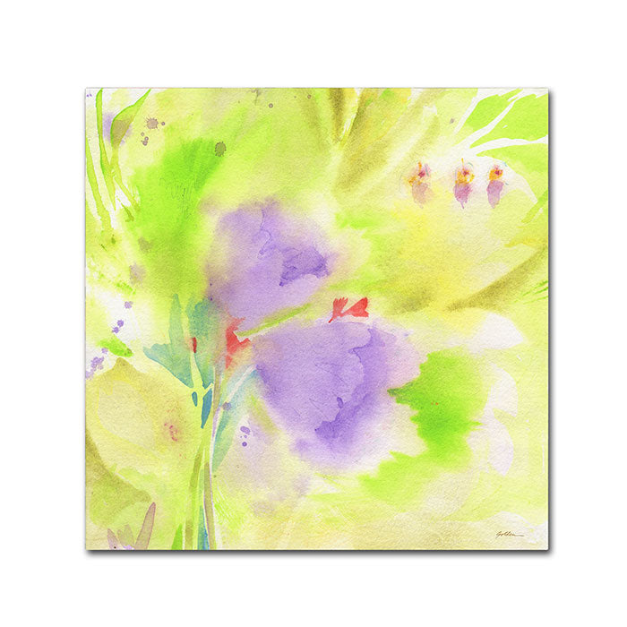 Sheila Golden Violet Duo Canvas Wall Art 14 x 14 Image 1