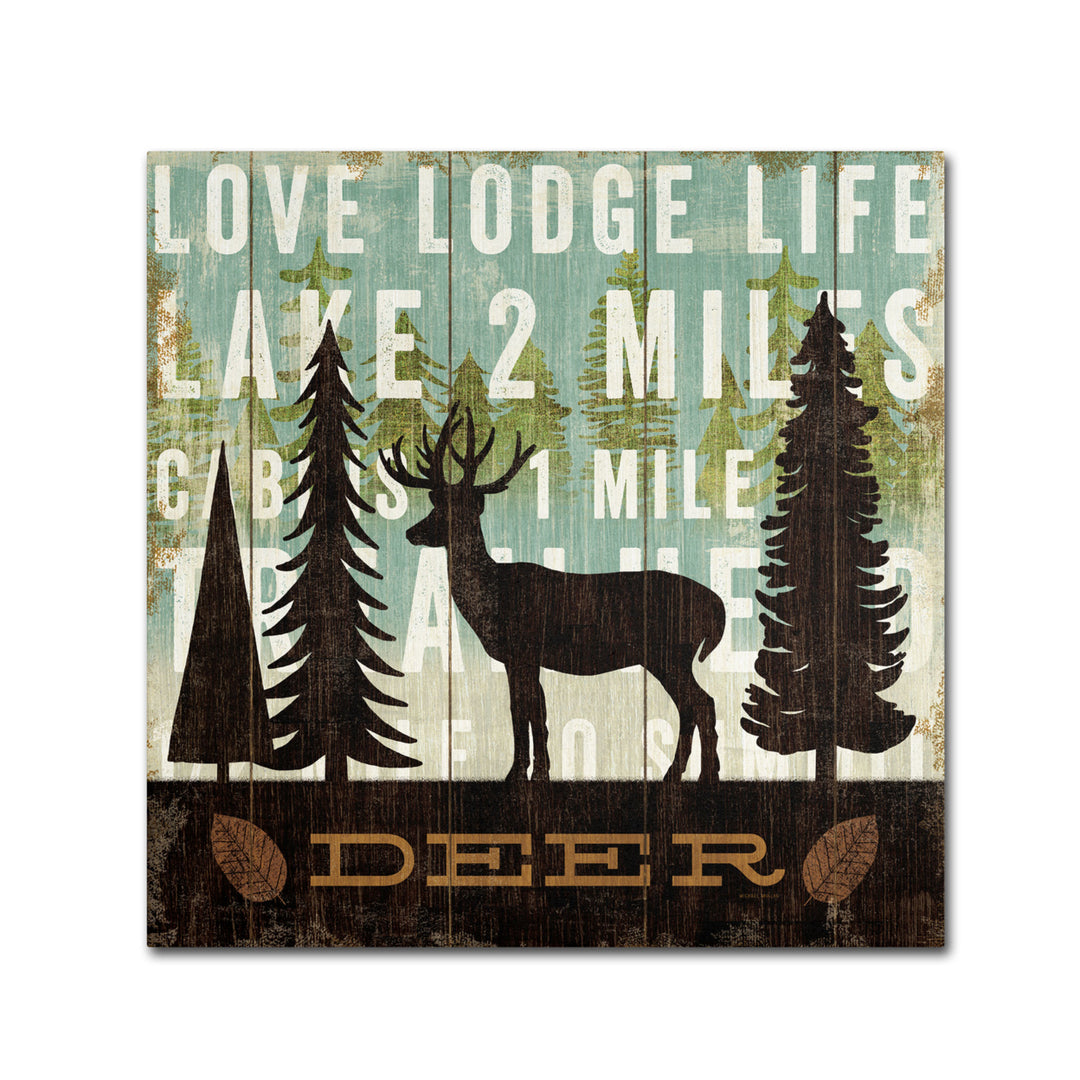 Michael Mullan Simple Living Deer Canvas Wall Art 14 x 14 Image 2