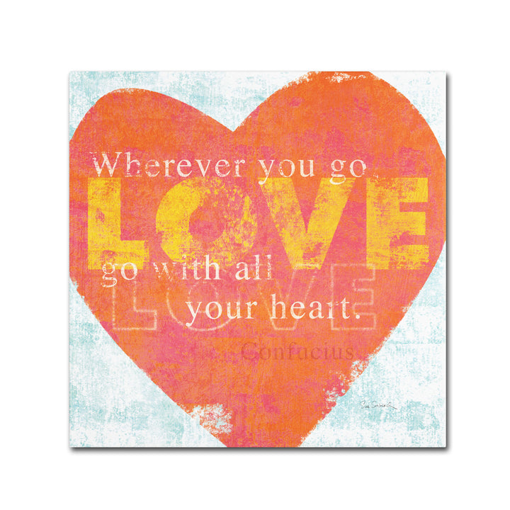 Sue Schlabach Letterpress Love Canvas Wall Art 14 x 14 Image 2