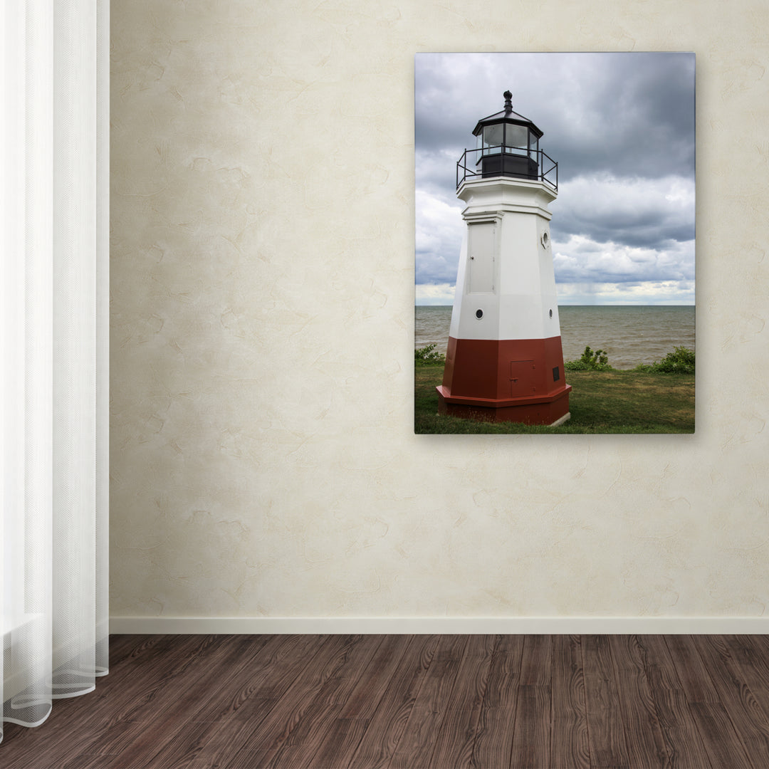 Kurt Shaffer Vermillion Ohio Lighthouse Canvas Wall Art 35 x 47 Inches Image 3