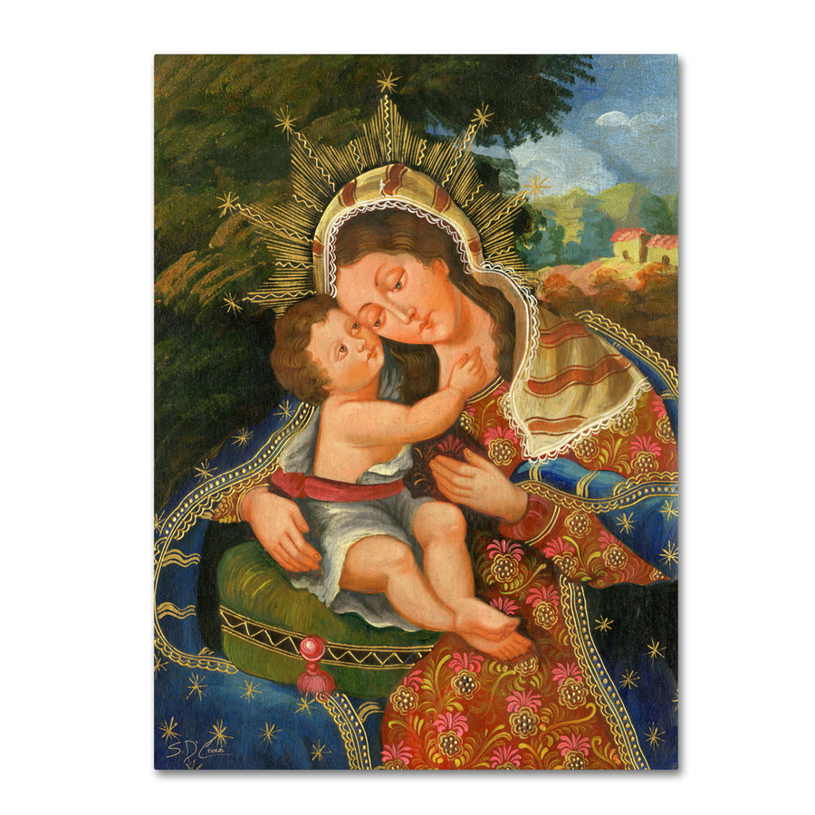 Masters Fine Art The Virgin and Son III Canvas Wall Art 35 x 47 Inches Image 1