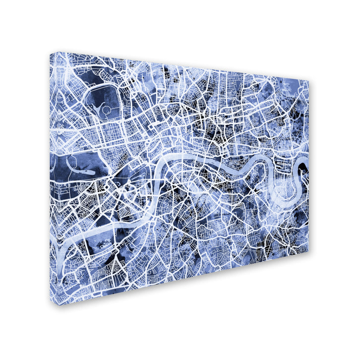Michael Tompsett London England Street Map BandW Canvas Wall Art 35 x 47 Inches Image 2
