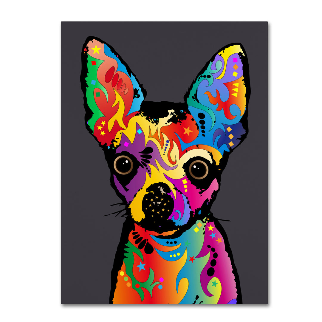 Michael Tompsett Chihuahua Dog Grey Canvas Wall Art 35 x 47 Inches Image 1