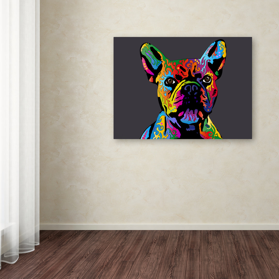 Michael Tompsett French Bulldog Grey Canvas Wall Art 35 x 47 Inches Image 3