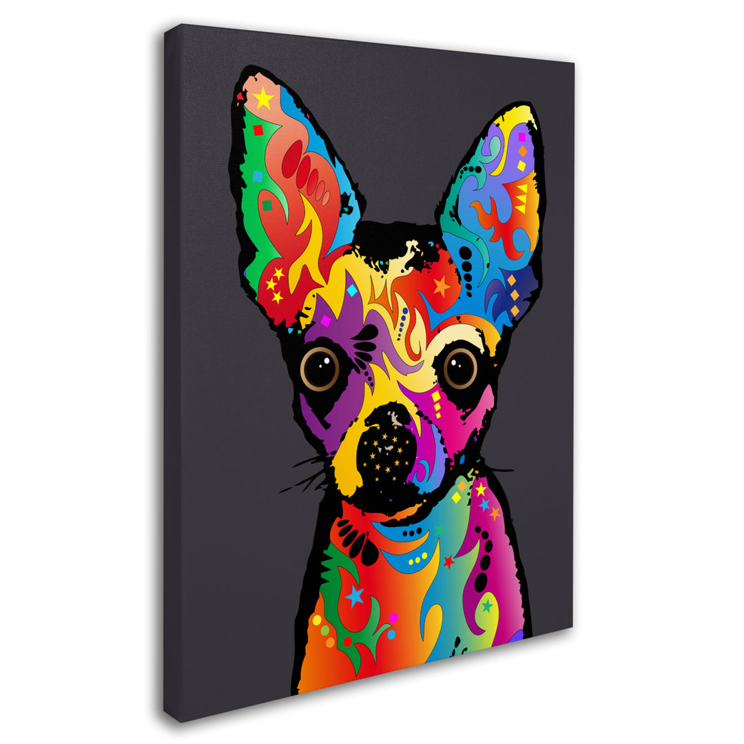 Michael Tompsett Chihuahua Dog Grey Canvas Wall Art 35 x 47 Inches Image 2