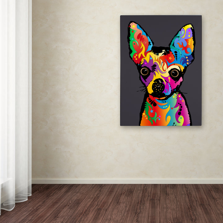 Michael Tompsett Chihuahua Dog Grey Canvas Wall Art 35 x 47 Inches Image 3