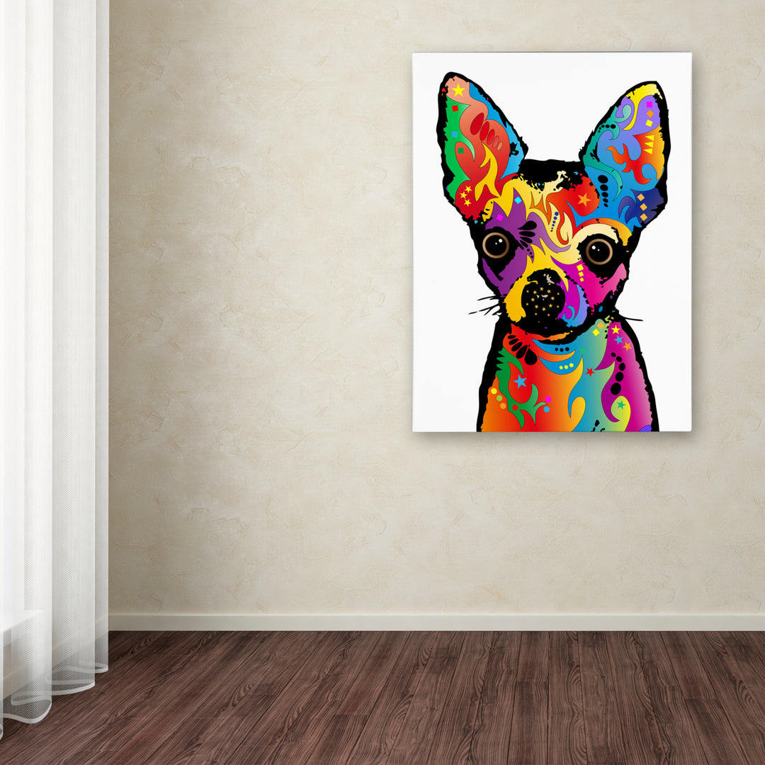 Michael Tompsett Chihuahua Dog White Canvas Wall Art 35 x 47 Inches Image 3