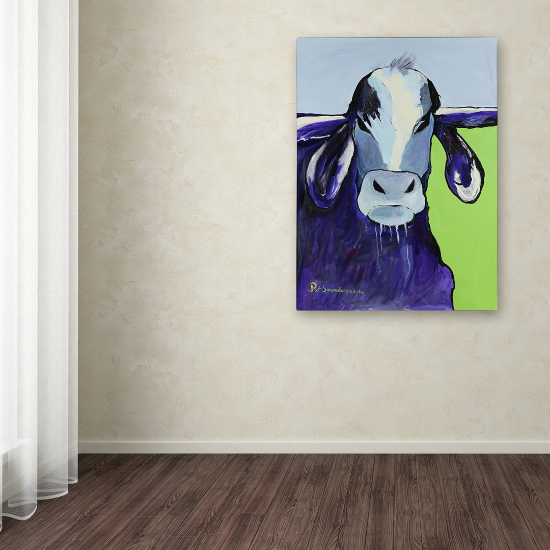 Pat Saunders-White Bull Drool Canvas Wall Art 35 x 47 Inches Image 3