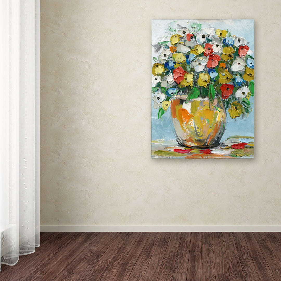 Hai Odelia Spring Flowers in a Vase 3 Canvas Wall Art 35 x 47 Inches Image 3