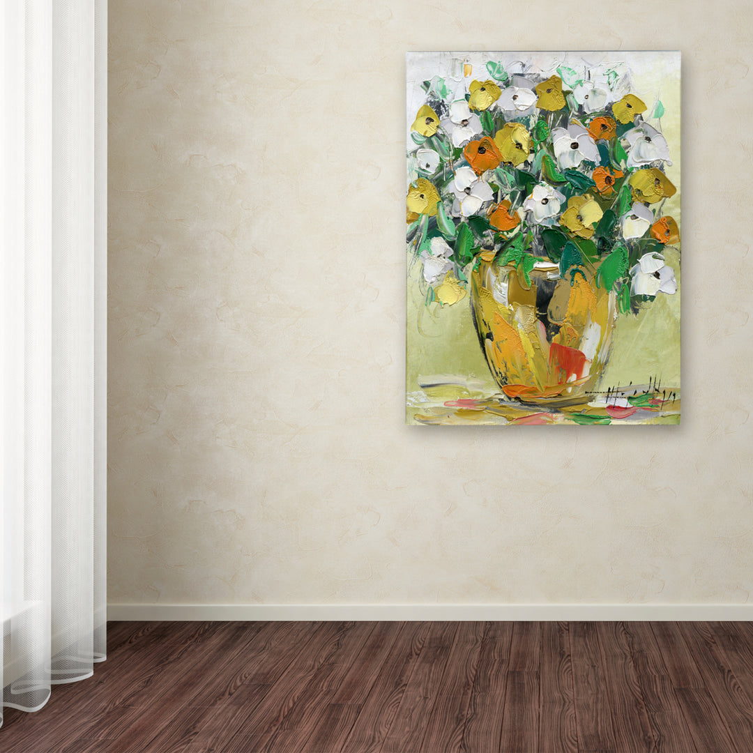 Hai Odelia Spring Flowers in a Vase 4 Canvas Wall Art 35 x 47 Inches Image 3