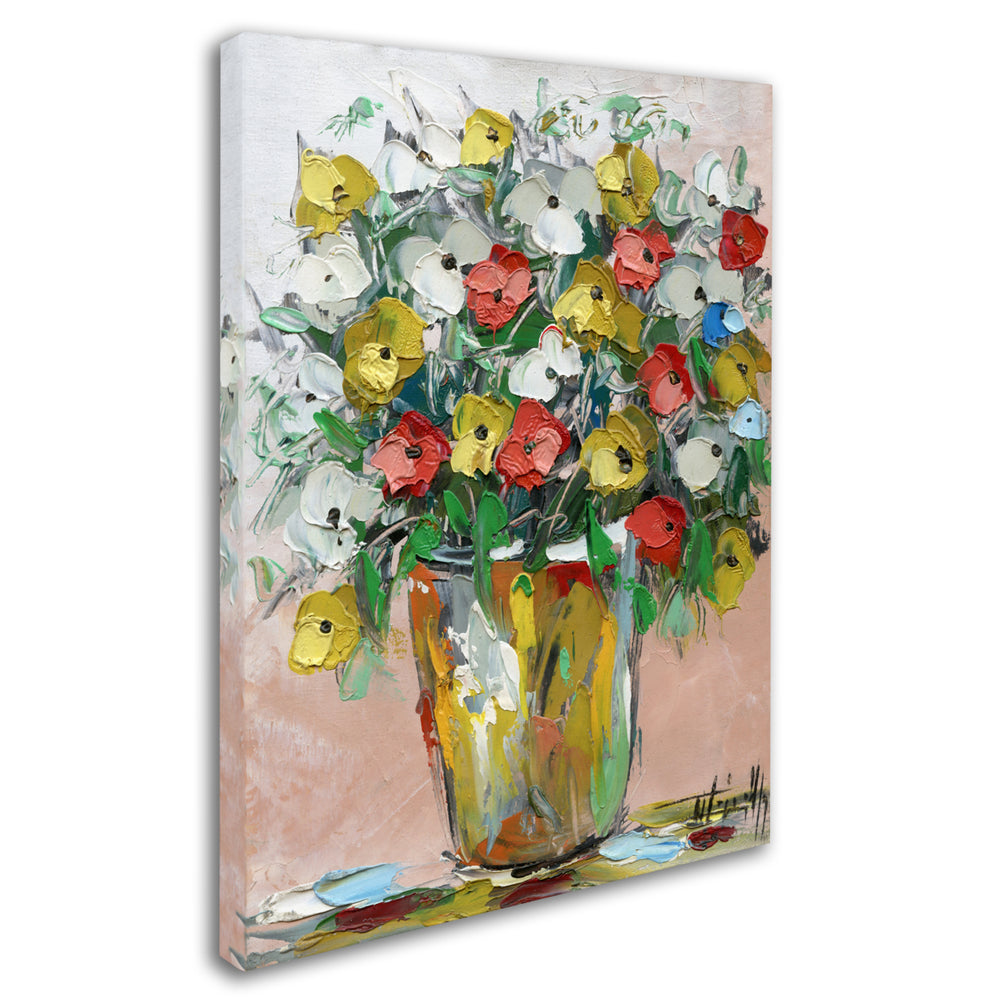 Hai Odelia Spring Flowers in a Vase 6 Canvas Wall Art 35 x 47 Inches Image 2