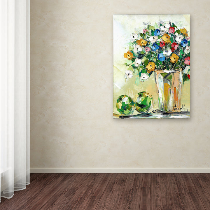 Hai Odelia Spring Flowers in a Vase 5 Canvas Wall Art 35 x 47 Inches Image 3