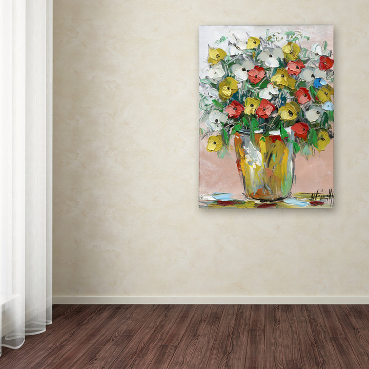 Hai Odelia Spring Flowers in a Vase 6 Canvas Wall Art 35 x 47 Inches Image 3