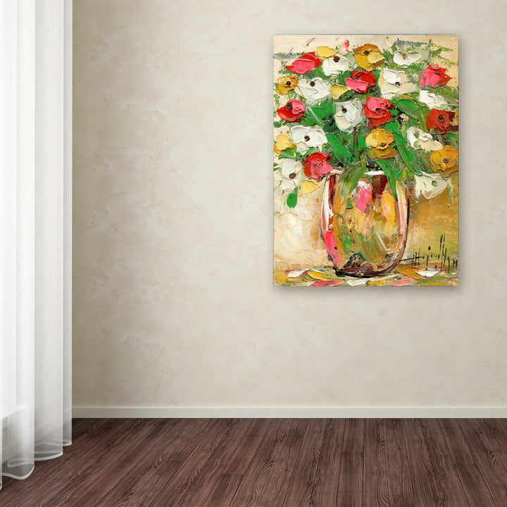 Hai Odelia Spring Flowers in a Vase 7 Canvas Wall Art 35 x 47 Inches Image 3