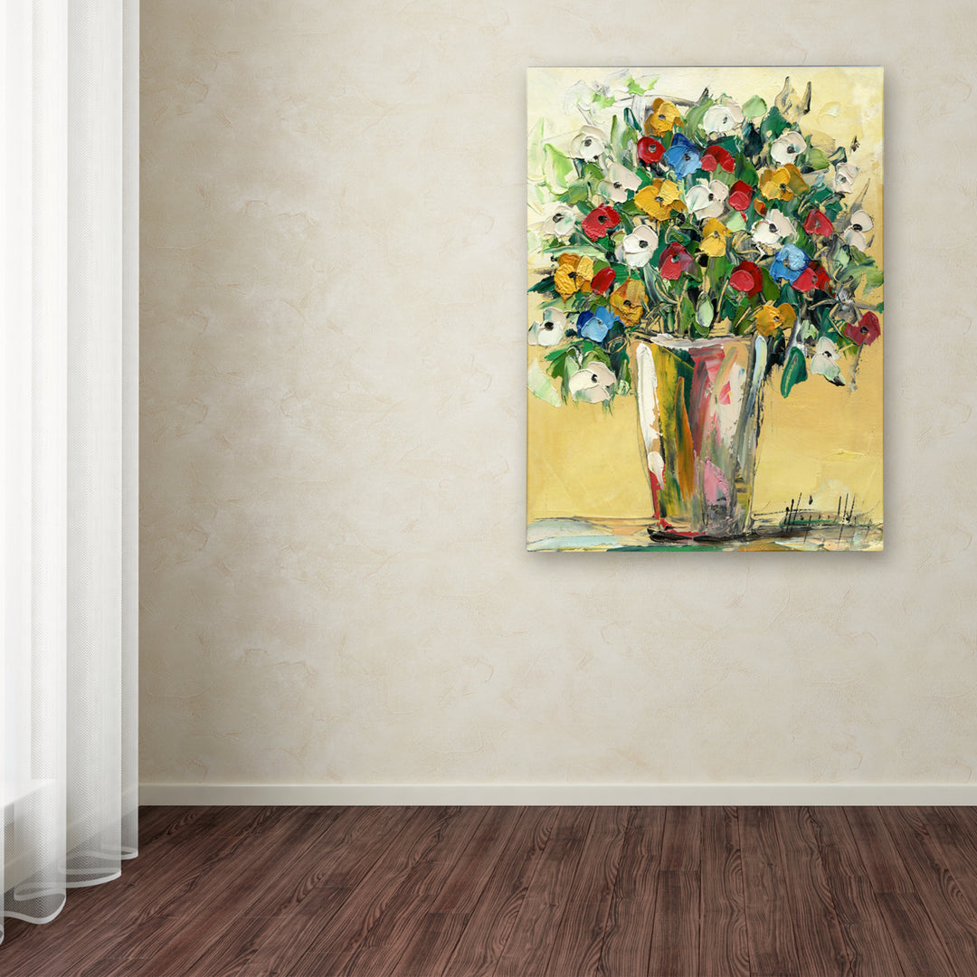 Hai Odelia Spring Flowers in a Vase 9 Canvas Wall Art 35 x 47 Inches Image 3