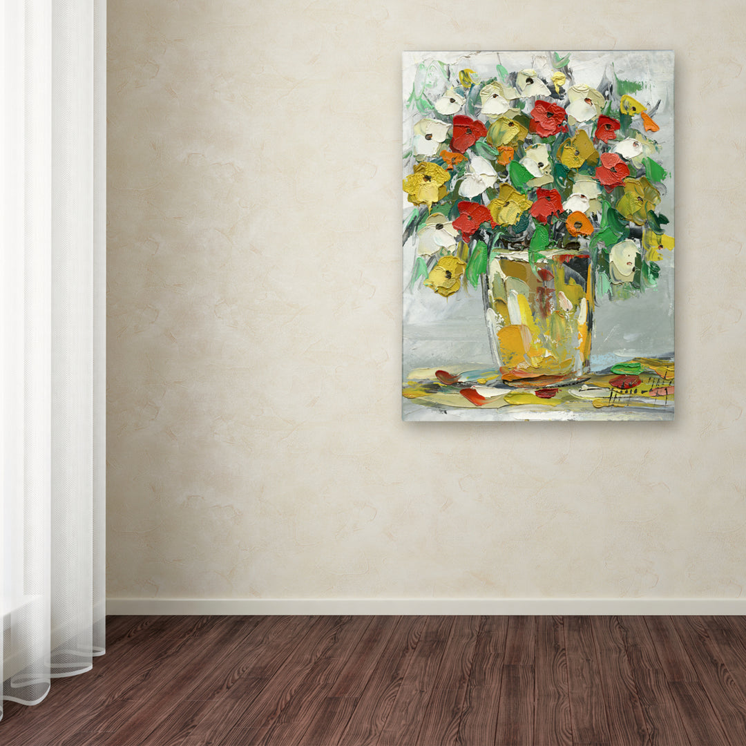 Hai Odelia Spring Flowers in a Vase 11 Canvas Wall Art 35 x 47 Inches Image 3