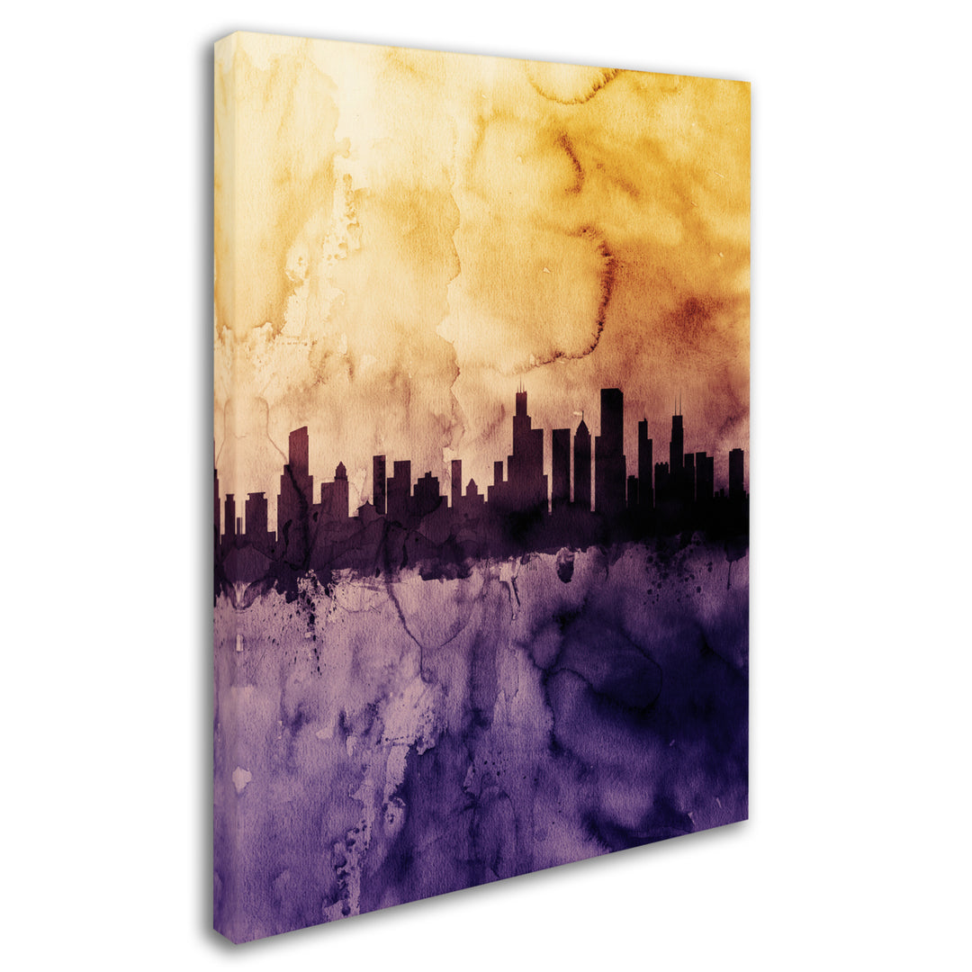 Michael Tompsett Chicago Illinois Skyline Tall Canvas Wall Art 35 x 47 Inches Image 2