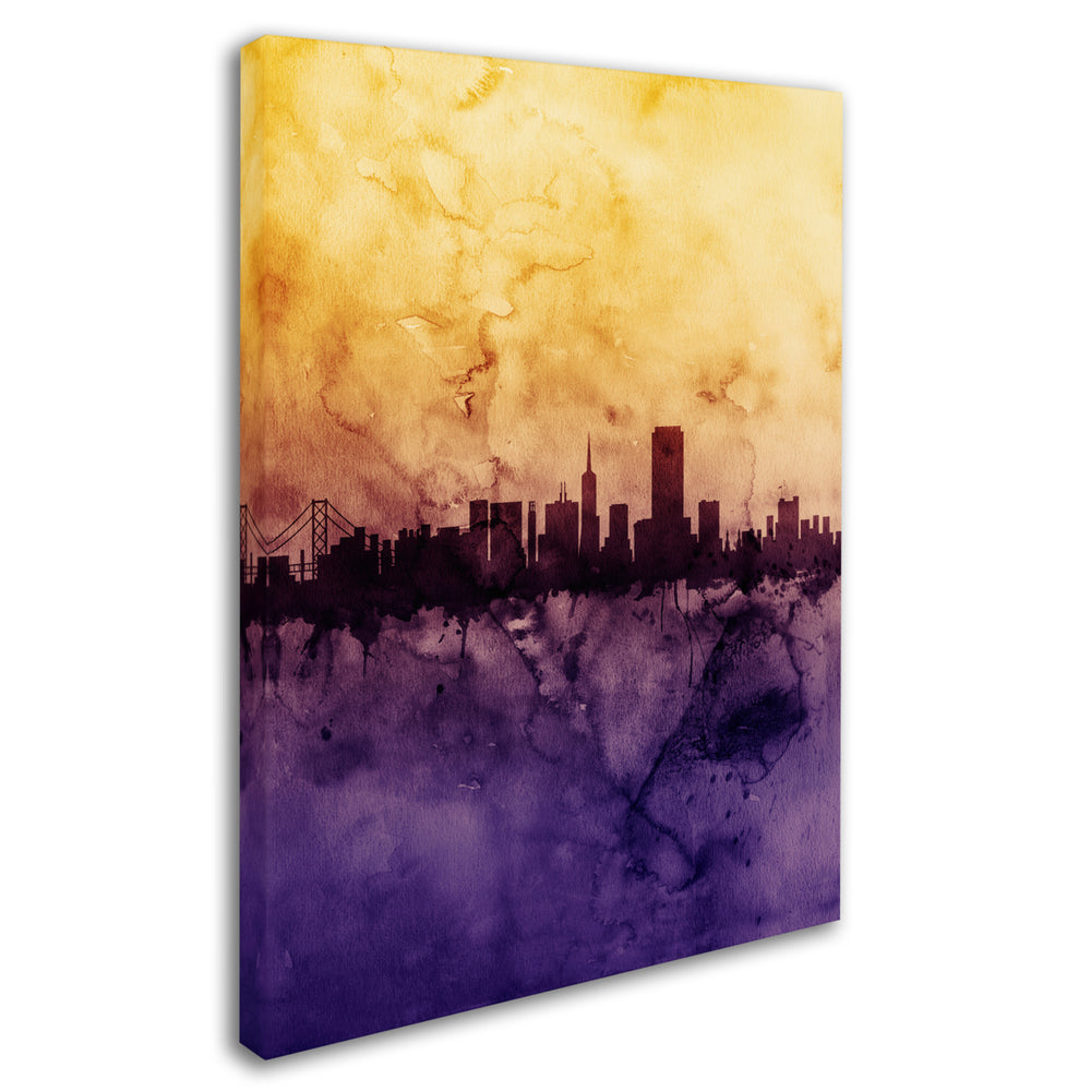 Michael Tompsett San Francisco Skyline Tall Canvas Wall Art 35 x 47 Inches Image 2