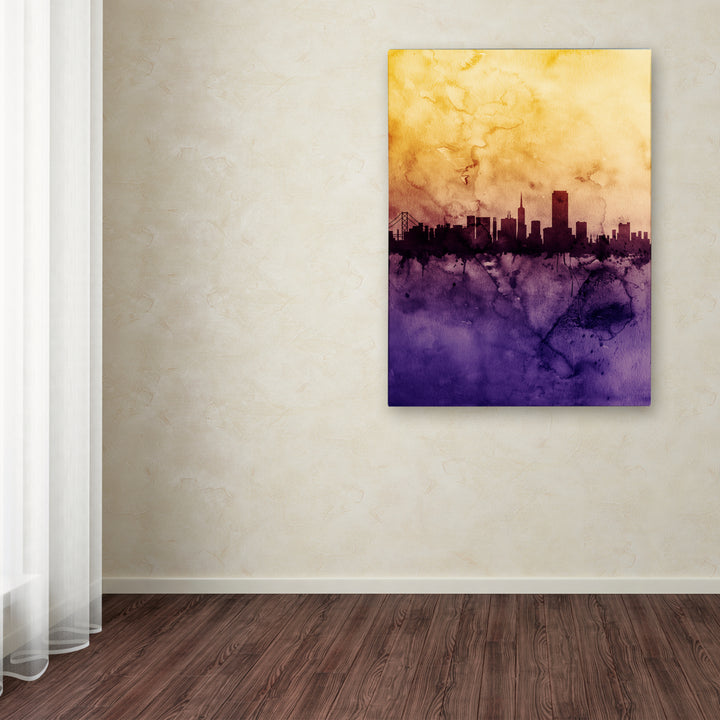 Michael Tompsett San Francisco Skyline Tall Canvas Wall Art 35 x 47 Inches Image 3