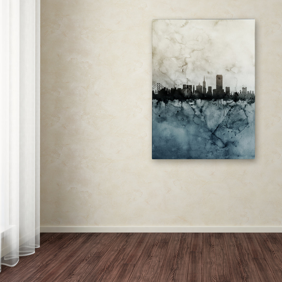 Michael Tompsett San Francisco Skyline Tall 2 Canvas Wall Art 35 x 47 Inches Image 3