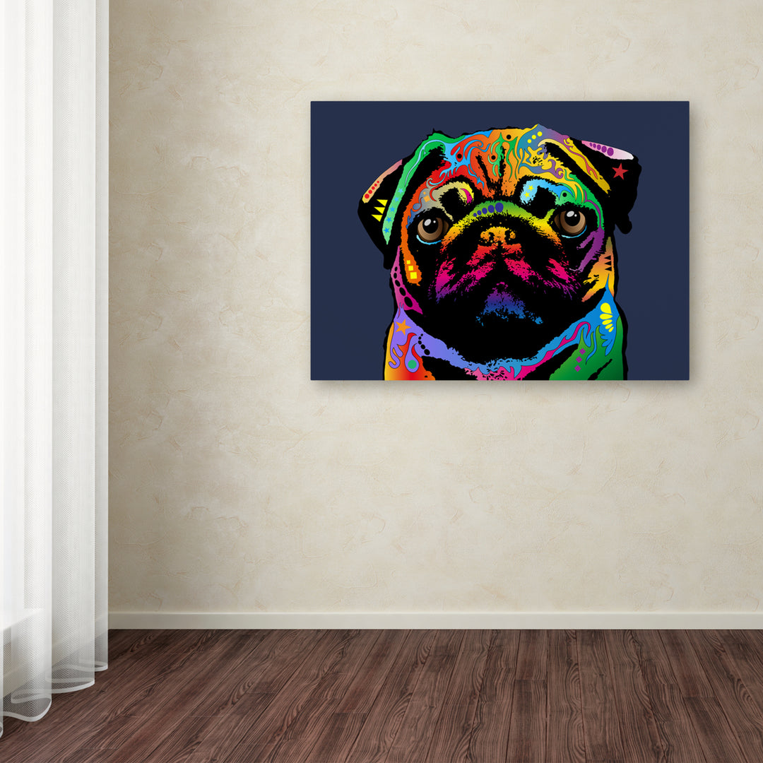 Michael Tompsett Pug Dog Canvas Wall Art 35 x 47 Inches Image 3