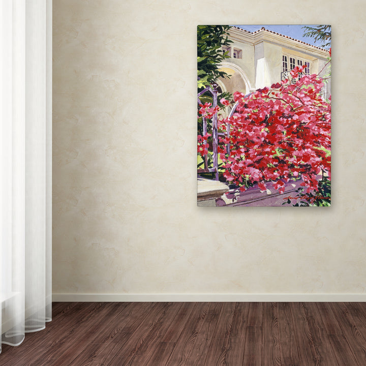 David Lloyd Glover Pink Bougainvillea Mansion Canvas Wall Art 35 x 47 Inches Image 3