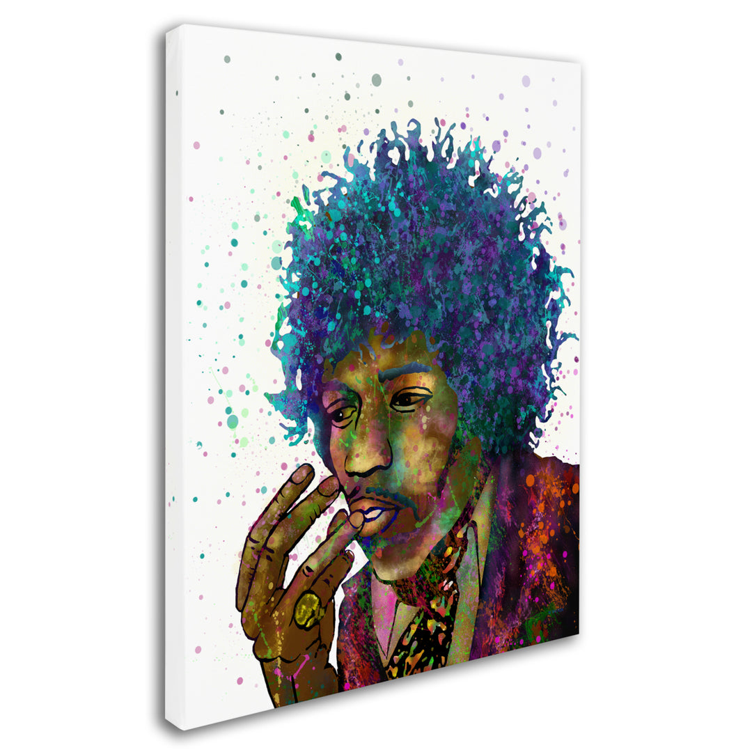 Marlene Watson Jimi Hendrix Canvas Wall Art 35 x 47 Inches Image 2