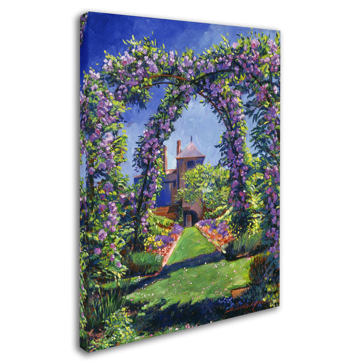 David Lloyd Glover English Rose Arbor Canvas Wall Art 35 x 47 Inches Image 2