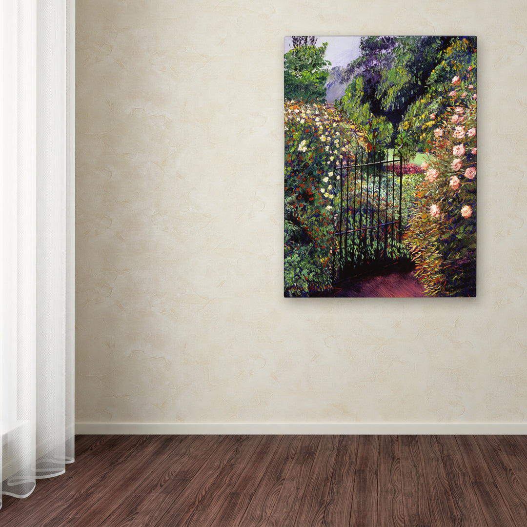 David Lloyd Glover Quiet Garden Entrance Canvas Wall Art 35 x 47 Inches Image 3