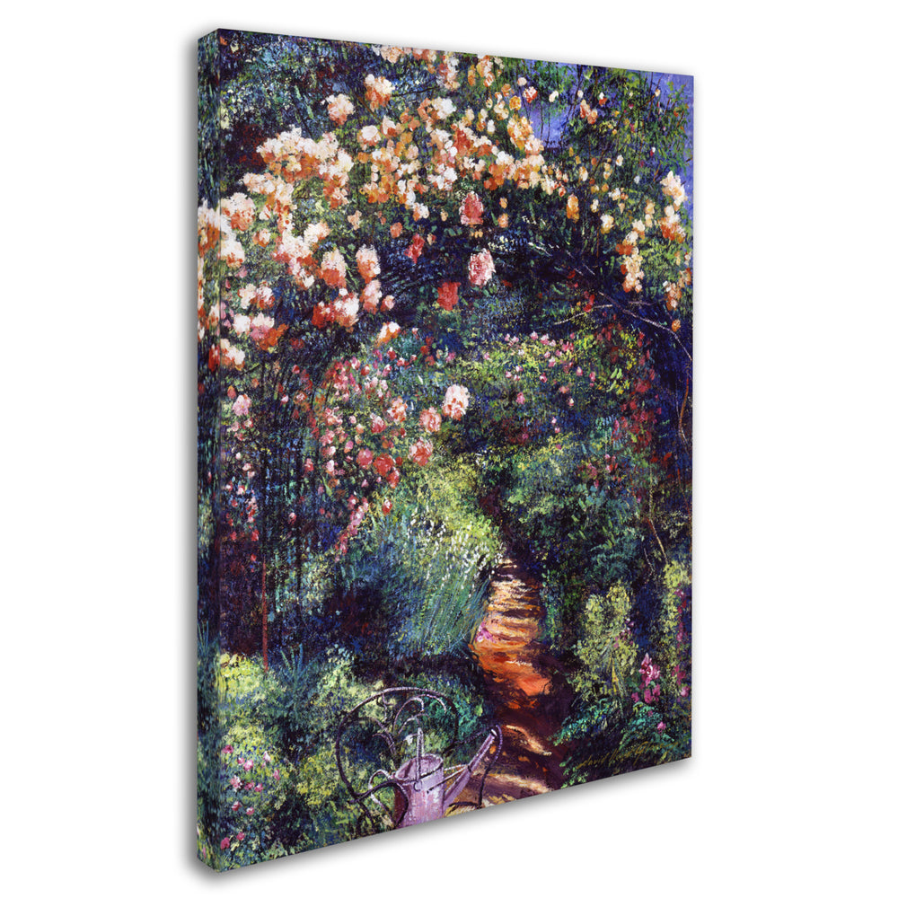 David Lloyd Glover Rose Arbor Pathway Canvas Wall Art 35 x 47 Inches Image 2