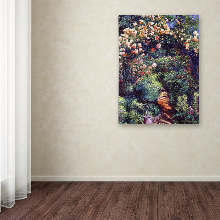 David Lloyd Glover Rose Arbor Pathway Canvas Wall Art 35 x 47 Inches Image 3