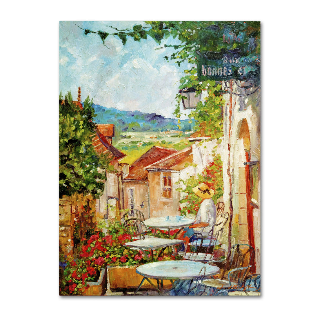 David Lloyd Glover Provence Cafe Morning Canvas Wall Art 35 x 47 Inches Image 1