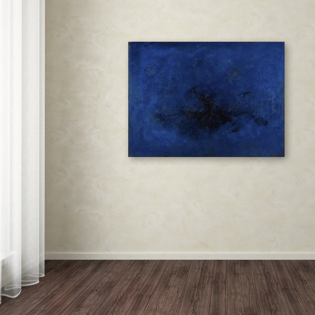 Joarez Deep Blue Canvas Wall Art 35 x 47 Inches Image 3